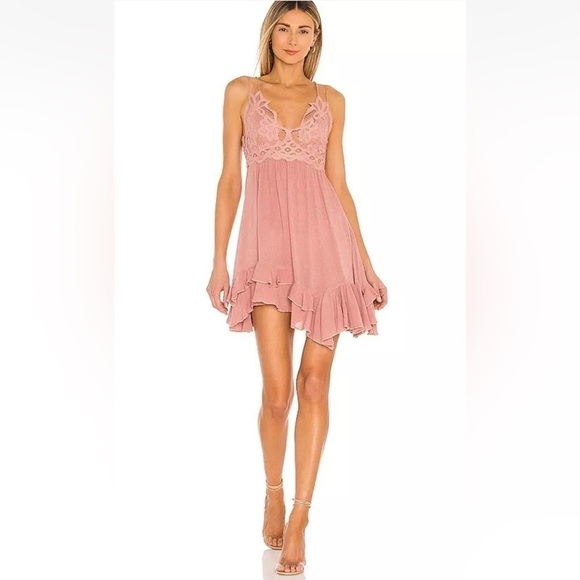 Free People FP One "Adella" Slip Mini Dress Crochet Tiered Ballet - Picture 10 of 10
